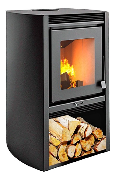Estufa Calefactor A Leña Metavila 78m2 9kw Doble Combustion