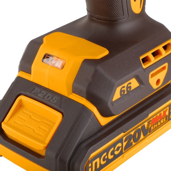 Taladro Atornillador Percutor C/bateria Ingco Industrial 20v - Imagen 6