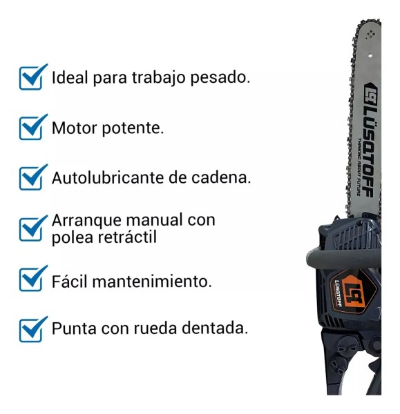 Motosierra A Nafta 62cc 4.1hp Espada22 Lusqtoff Profesional - Imagen 9