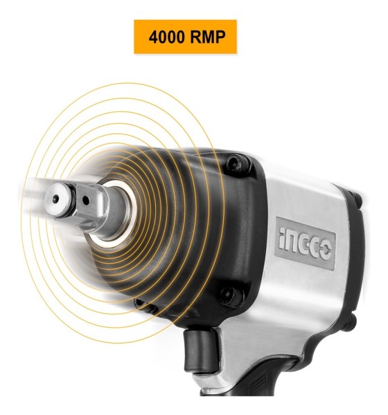 Llave De Impacto Neumatica 3/4 1600nm Ingco Aiw341302 - Imagen 4
