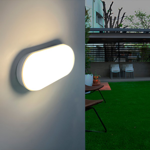 Aplique Luminaria Tortuga Oval Exterior Con Led 15w Luz Fría - Imagen 4