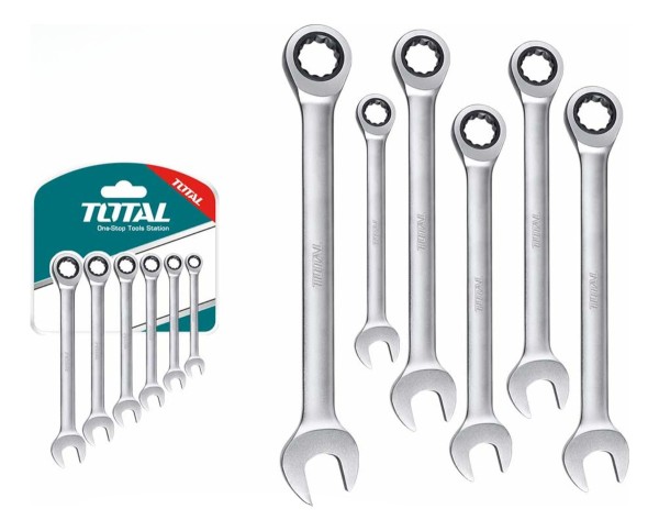 Set De 6 Llaves Combinadas Con Criquet 8-17mm Tht102rk566