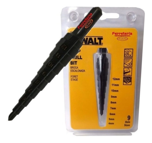Mecha Escalonada Dewalt 12mm 4-12 5cm Largo Dw1793