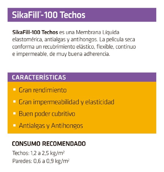 Membrana Líquida Sikafill 100 Techos Gris Balde De 4 Kilos - Imagen 4