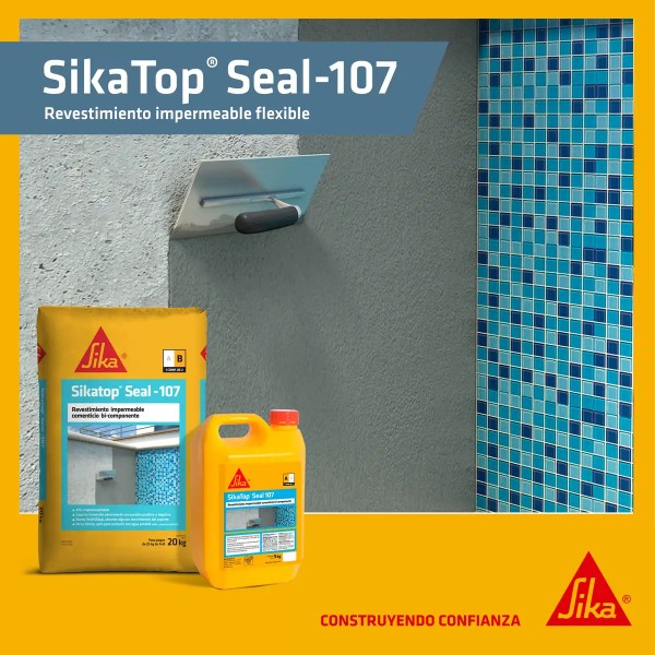 Sika Top Seal 107 Revestimiento Impermeable X 25kg A+b - Imagen 5