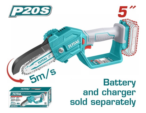Mini Motosierra A Batería 5 Pul 20v Total Tgsli2058 Sin/bat - Imagen 3