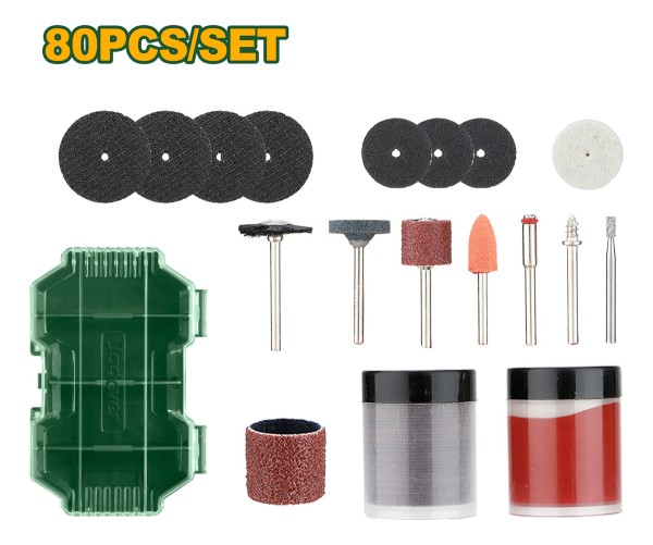 Set De 80 Piezas Para Mini Torno Jadever Jdrr7080 - Imagen 2