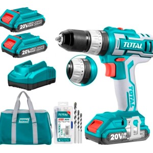 Taladro Atornillador Percutor 20v Total Tidli2002 C/kit Inc
