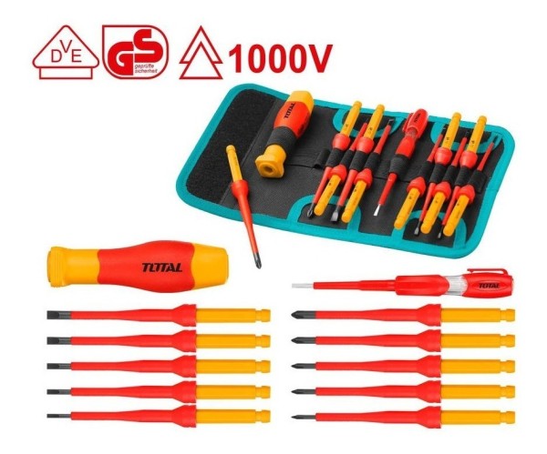 Set 12 Destornilladores Aislados 1000 V Total Electricista - Imagen 2