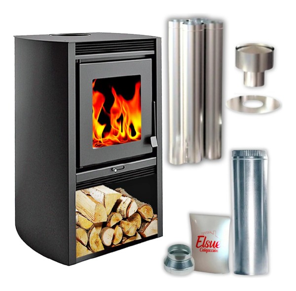 Calefactor Leña Doble Combustion Metavila 52mt2 Inst. Techo - Imagen 3