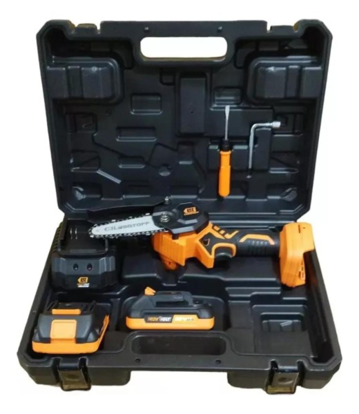 Mini Motosierra Con 2 Baterias Cargador Cadenas 18v Lusqtoff - Imagen 6