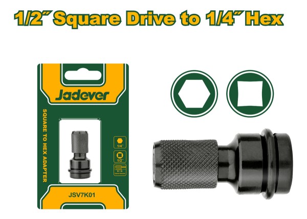 Mandril Adaptador Llave De Impacto 1/2 A 1/4 Hembra Jadever - Imagen 2