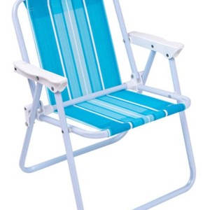 Silla Infantil Plegable Alta De Acero Mor A Rayas 2009