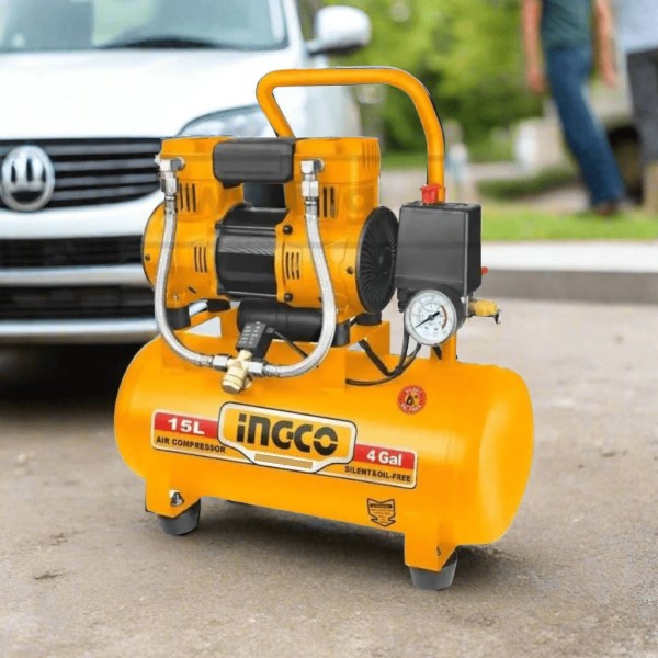 Compresor 15lt 1.5hp Libre Aceite Bajo Ruido Ingco Acs111152 - Imagen 3
