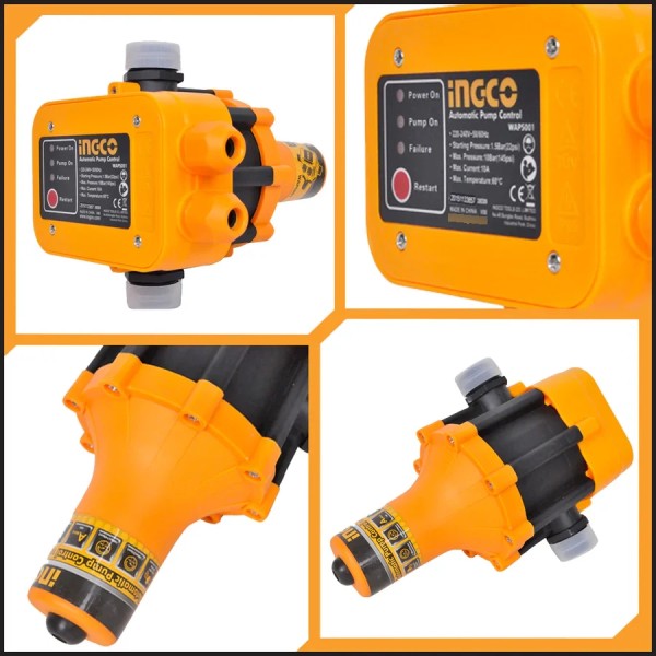 Kit Bomba Agua Periferica 1 Hp 750w + Automatico Ingco - Imagen 5