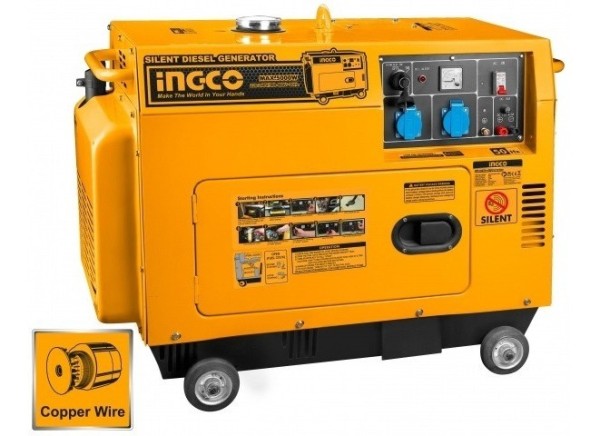 Generador Diesel Silencioso 5.0 Kw Ingco 9hp Elsue