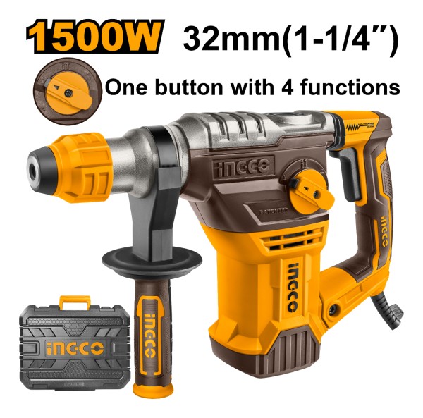 Rotomartillo Industrial 1500w 5,5j Sds Plus Ingco - 4 Fun - Imagen 2