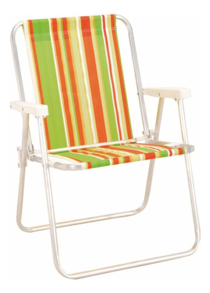 Silla Playa Mor Alta Aluminio Plegable Rayas 2101 - Imagen 3