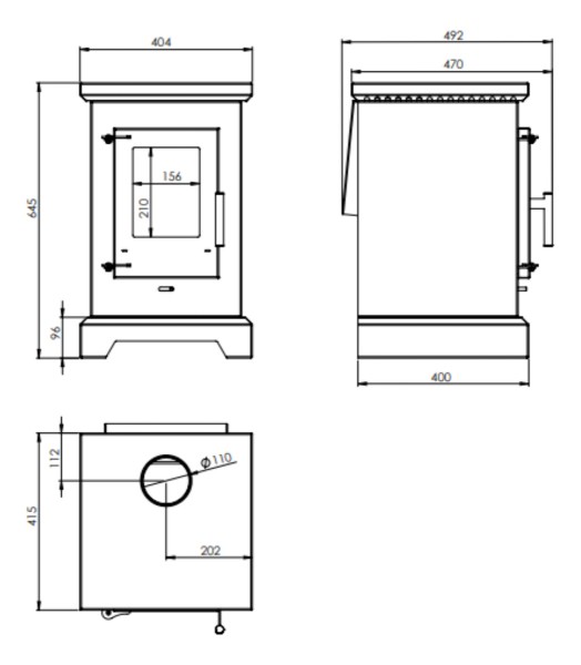 Calefactor A Leña Doble Comb Dublin 50m2 Kit Pared Metavila - Imagen 7