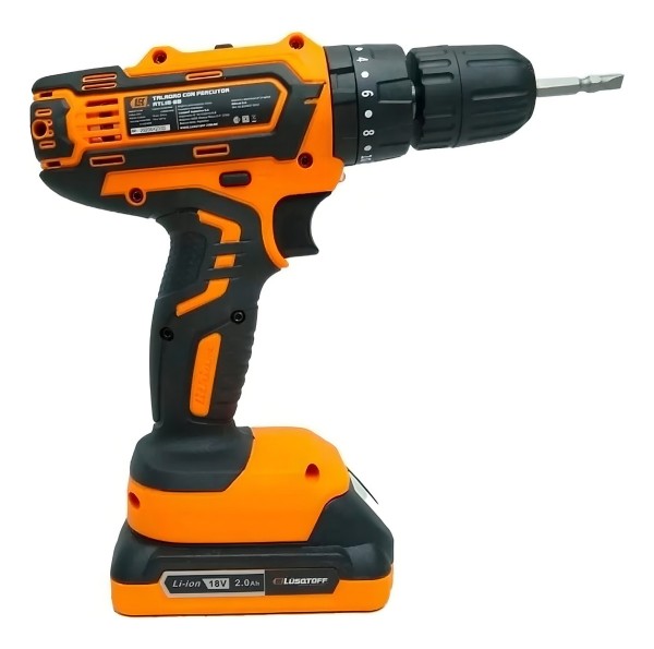 Taladro Atornillador Percutor 13mm Lusqtoff 18v 2 Bat Profes - Imagen 4