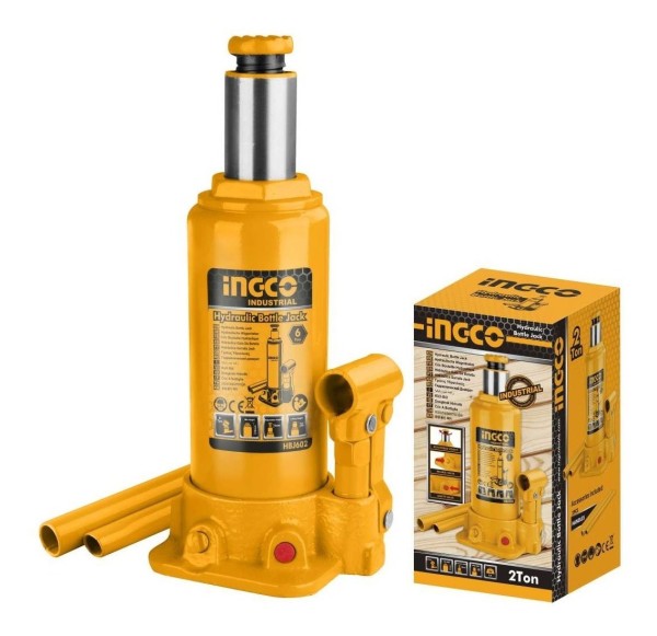 Gato Botella 2 Toneladas Ingco Hbj202 Válvula De Seguridad