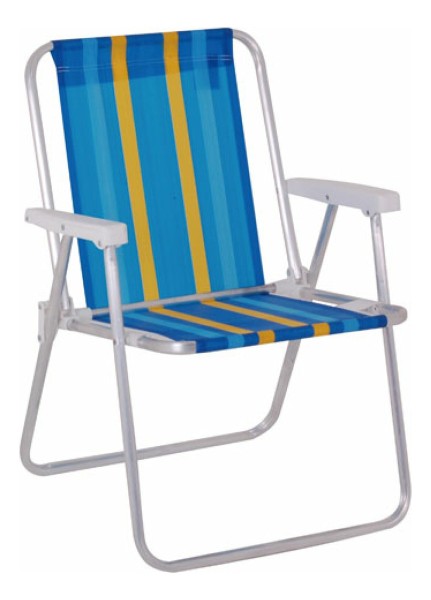 Silla Playa Mor Alta Aluminio Plegable Rayas 2101 - Imagen 4