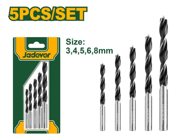 Set 5 Mechas Para Madera Jadever Jdsj3k01 - Imagen 2