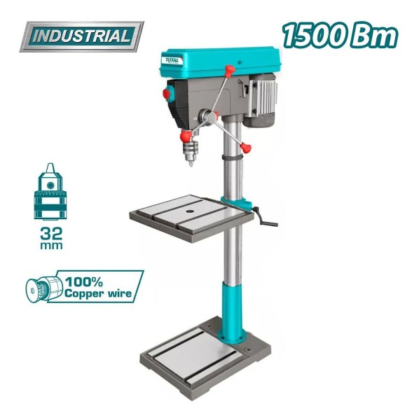 Taladro Columna Pie 32mm 1500w 2 Hp Total 2020 Rpm Industria - Imagen 3