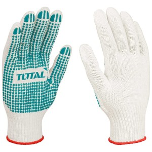 Guantes De Hilo Y Puntos De Pvc X 10 Unidades Total Tsp11102