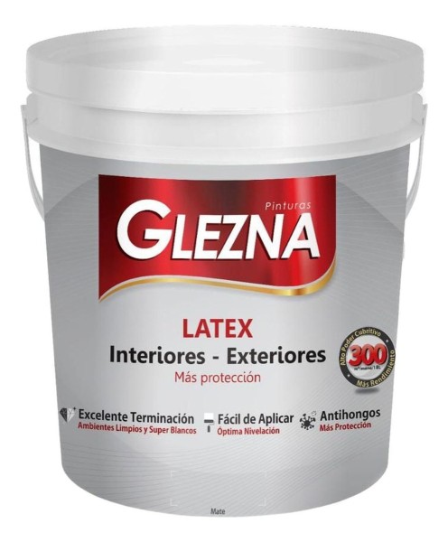 Pintura Glezna Latex 3,6l Interior Exterior Antihongos 60mt2 - Imagen 2