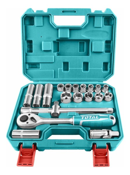 Kit De Herramientas Total Tht121201 Maletín Dados 20 Piezas