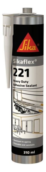 Sellador Adhesivo Multiuso Sika Sikaflex-221 300ml Color Negro - Imagen 3