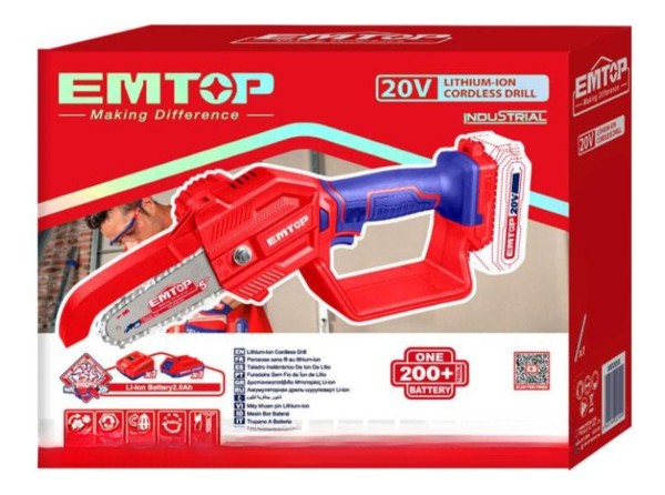 Mini Motosierra A Bateria 20v 5'' Sin Bateria Emtop - Imagen 3